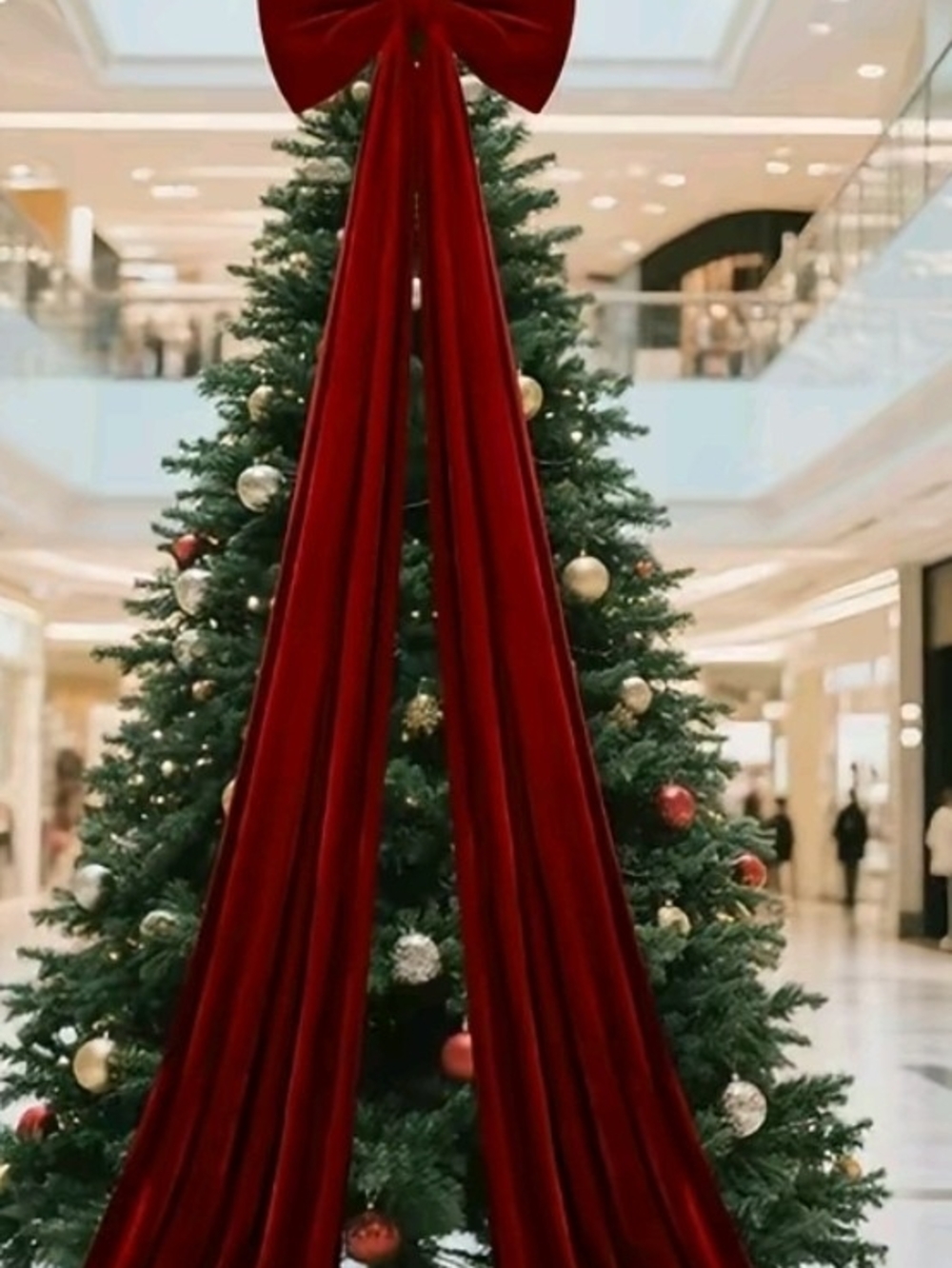 Elegant Red Velvet Holiday Bow